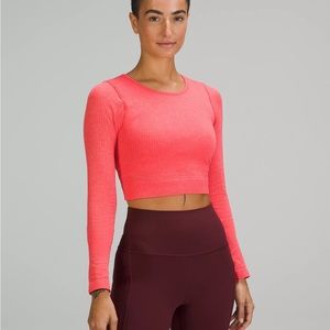 Lululemon Ebb to Street crop long sleeve